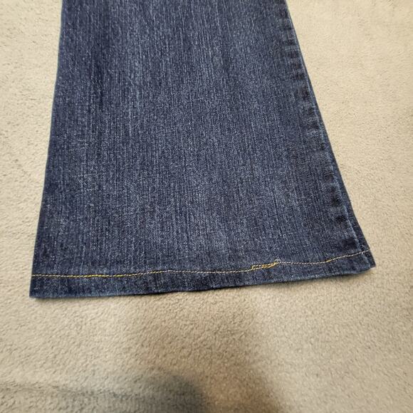 Old Navy Jeans Womans 10 Blue Sweetheart Boot Cut Distressed Stretch - Picture 11 of 13